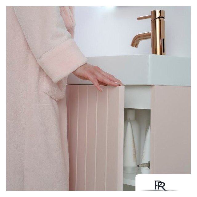  Lauter Тумба под умывальник Из искусственного мрамора Amelia 40 (пудрово-розовый п/мат) - Изображение №8 — Интернет-магазин ПроЗаказ