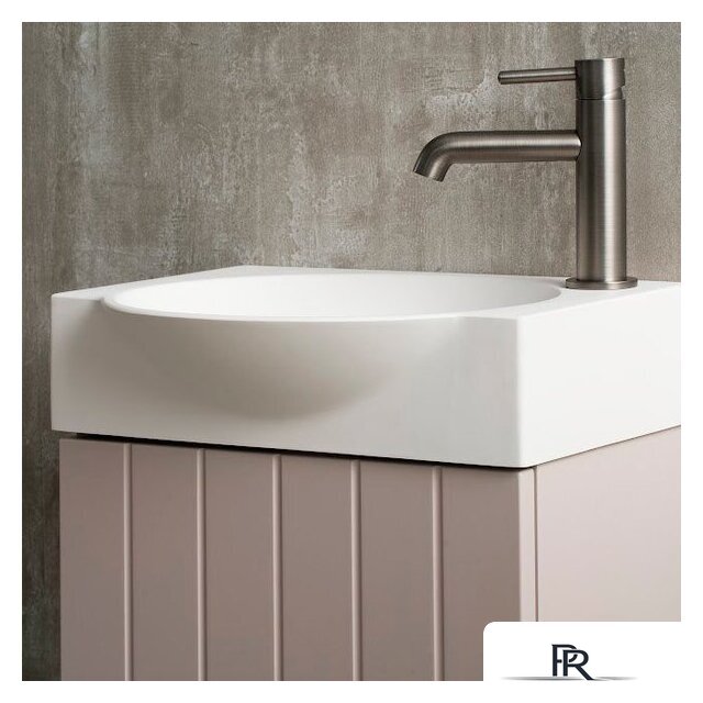  Lauter Тумба под умывальник Из искусственного мрамора Amelia 40 (пудрово-розовый п/мат) - Изображение №4 — Интернет-магазин ПроЗаказ