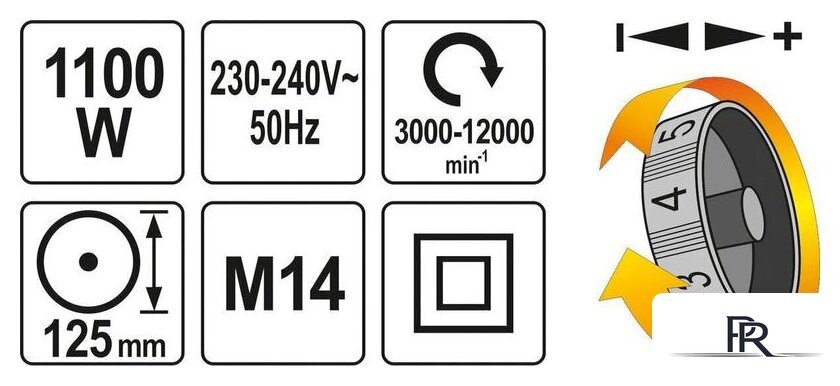 Угловая шлифмашина Yato YT-82101 - Изображение №5 — Интернет-магазин ПроЗаказ