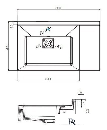 Умывальник Акватон Сакура 80 1A71993KSK010 - Изображение №4 — Интернет-магазин ПроЗаказ