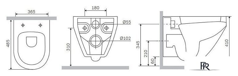 Унитаз подвесной AM.PM Spirit V2.0 Aquaspin C701900SC (с сиденьем) - Изображение №12 — Интернет-магазин ПроЗаказ