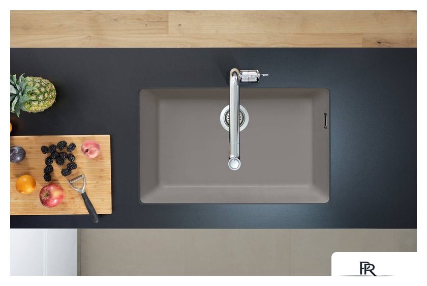 Кухонная мойка Hansgrohe S51 S510-U660 Zlewozmywak podblatowy 660 43432380 (серый бетон) - Изображение №2 — Интернет-магазин ПроЗаказ