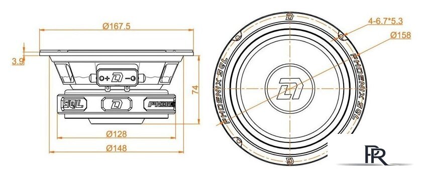 Мидбас DL Audio Phoenix SQL 165 - Изображение №4 — Интернет-магазин ПроЗаказ