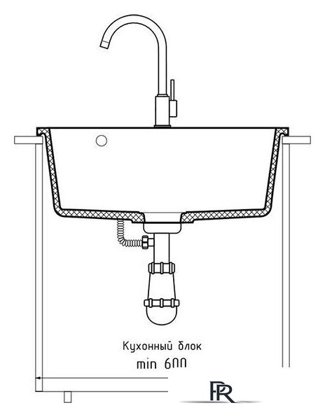 Кухонная мойка GranFest Urban GF-UR-658 (белый) - Изображение №4 — Интернет-магазин ПроЗаказ