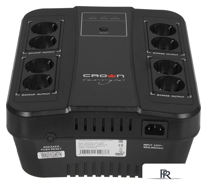 Источник бесперебойного питания CrownMicro CMUS-295 Euro Smart - Изображение №2 — Интернет-магазин ПроЗаказ