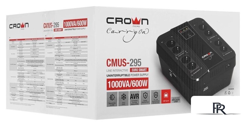 Источник бесперебойного питания CrownMicro CMUS-295 Euro Smart - Изображение №9 — Интернет-магазин ПроЗаказ