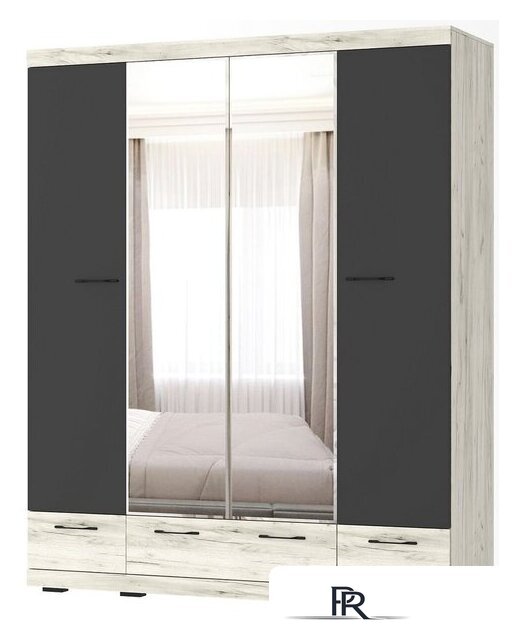 Шкаф распашной Памир Соната ШСЗ-1800 (дуб крафт белый/антрацит) - Изображение №1 — Интернет-магазин ПроЗаказ