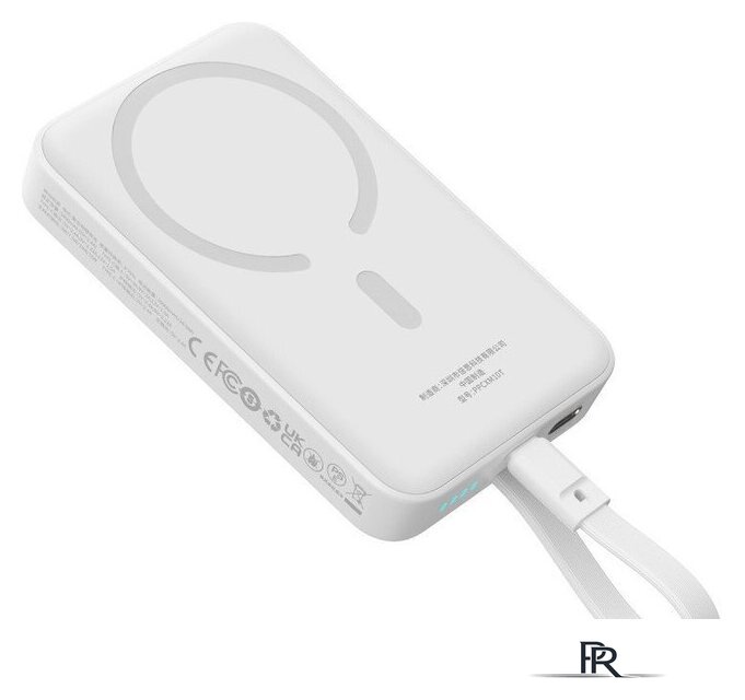 Внешний аккумулятор Baseus Magnetic Fast Charge Power Bank Type-C Edition 30W 10000mAh (белый) - Изображение №5 — Интернет-магазин ПроЗаказ