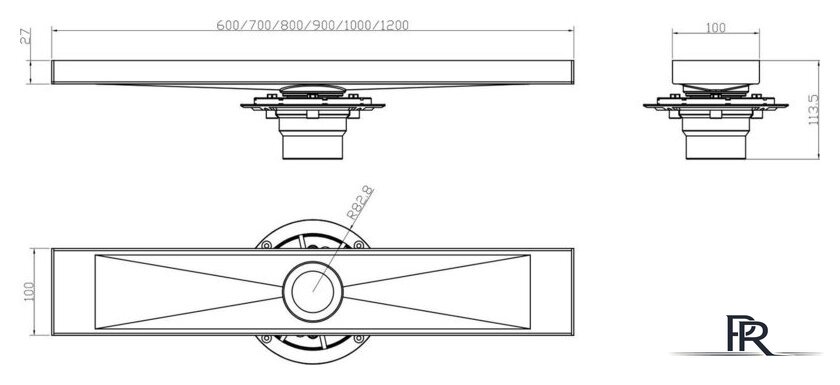 Трап/канал Lauter 2120865-С1GM 600x100 (оружейная сталь) - Изображение №10 — Интернет-магазин ПроЗаказ