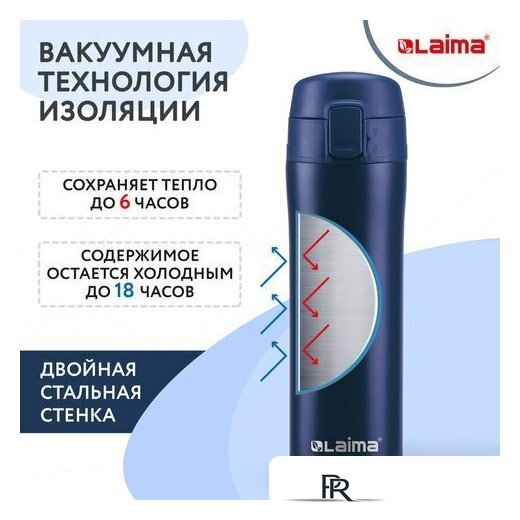 Термокружка Laima 608079 470 мл (синий) - Изображение №3 — Интернет-магазин ПроЗаказ