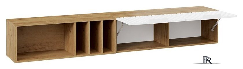 Шкаф распашной Трия Хилтон с полкой 2040 (дуб крафт золотой/белый матовый) - Изображение №4 — Интернет-магазин ПроЗаказ