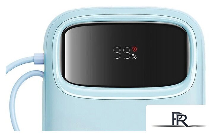 Внешний аккумулятор Baseus Qpow2 Dual-Cable Digital Display Fast Charge Power Bank 22.5W 10000mAh (голубой) - Изображение №4 — Интернет-магазин ПроЗаказ