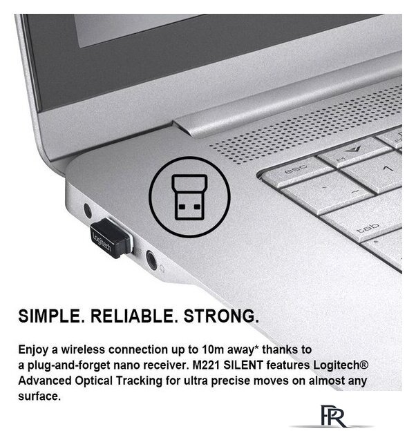 Мышь Logitech M221 (зеленый) - Изображение №2 — Интернет-магазин ПроЗаказ