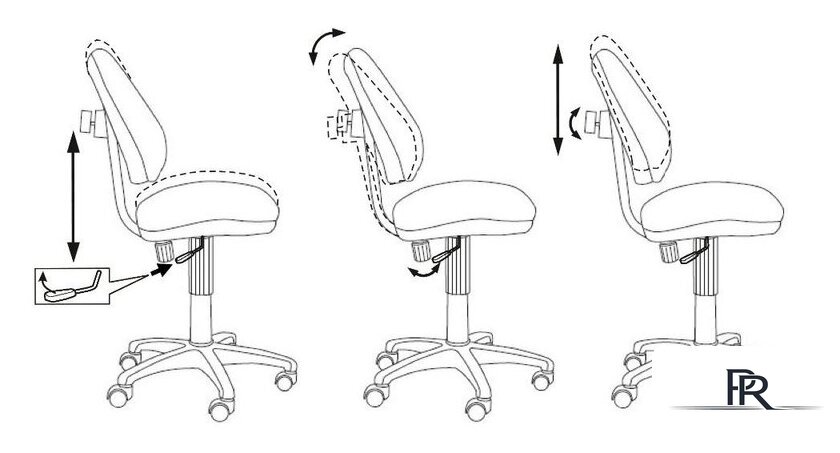 Компьютерное кресло Бюрократ KD-4/STICK-BLUE (голубой) - Изображение №6 — Интернет-магазин ПроЗаказ