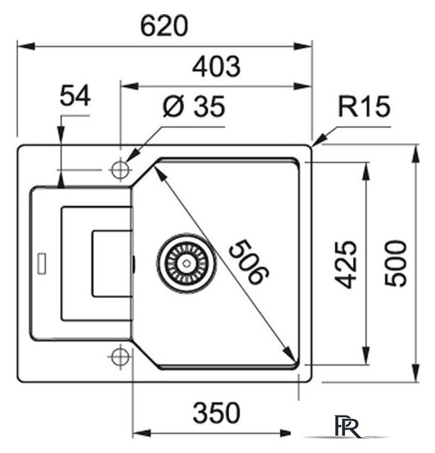 Кухонная мойка Franke Urban UBG 611-62 (сахара) - Изображение №2 — Интернет-магазин ПроЗаказ