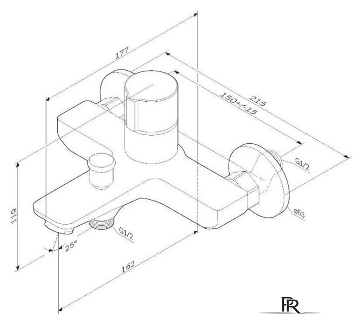 Смеситель AM.PM X-Joy F85A10500 - Изображение №10 — Интернет-магазин ПроЗаказ