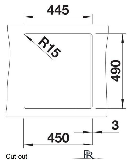 Кухонная мойка Blanco Dalago 45 525869 (черный) - Изображение №4 — Интернет-магазин ПроЗаказ