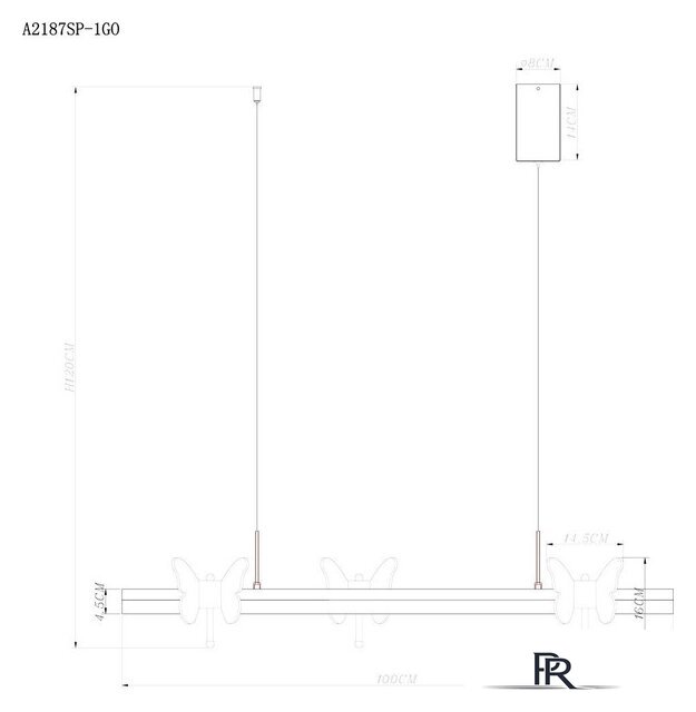 Подвесная люстра Arte Lamp Darcy A2187SP-1GO - Изображение №6 — Интернет-магазин ПроЗаказ