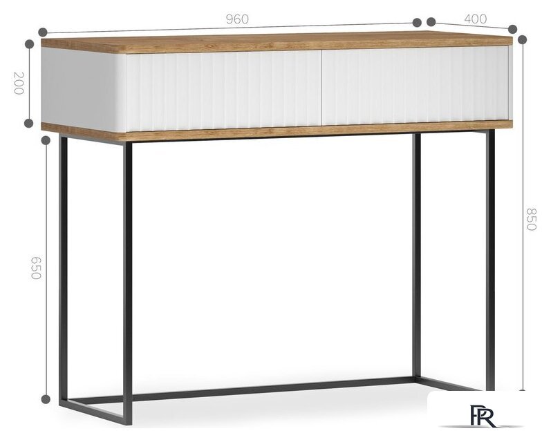 Консольный стол Shtabe Royal 5011 эко (белый/дуб кантри золотой/черный) - Изображение №11 — Интернет-магазин ПроЗаказ