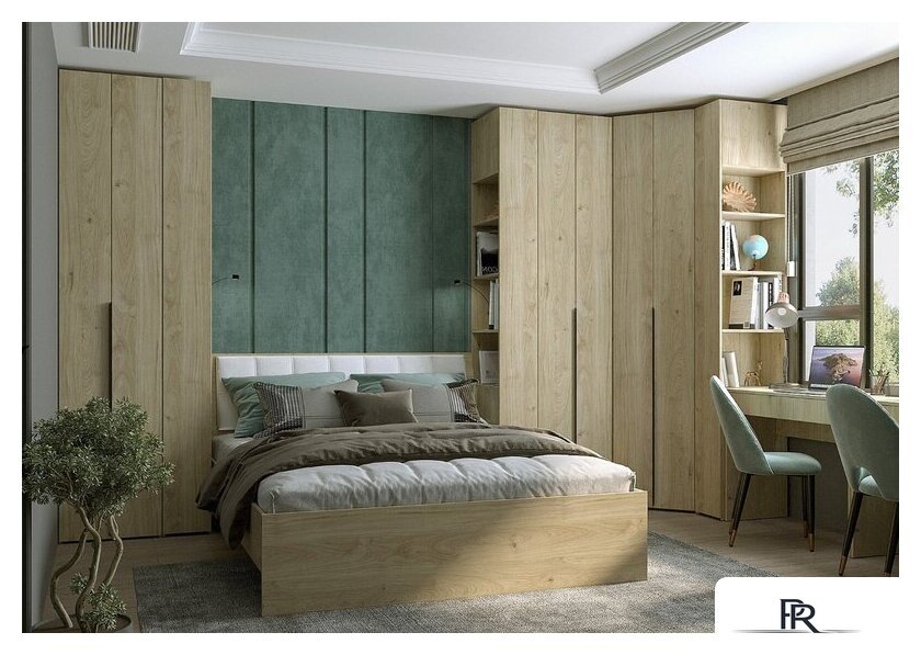 Шкаф-гармошка Евва Лайн ЛН-1D.560.01(0Z) (гикори кингстон) - Изображение №4 — Интернет-магазин ПроЗаказ