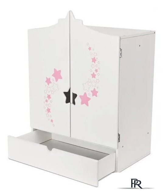 Шкаф для кукол Leader Toys Diamond Star c дизайнерским звездным принтом 73219 (белый) - Изображение №9 — Интернет-магазин ПроЗаказ