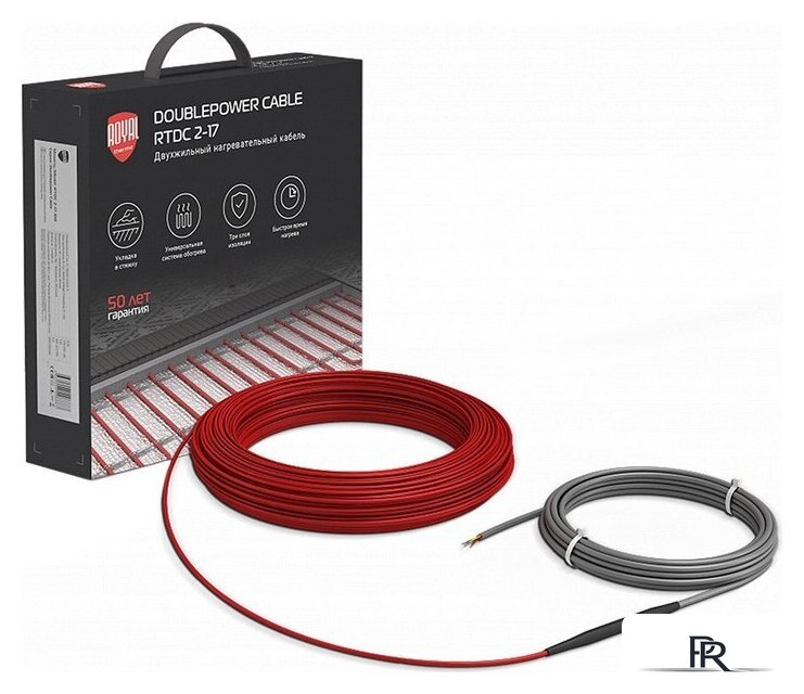 Нагревательный кабель Royal Thermo Doublepower Cable RTDC 2-17-1500 88.2 м. 1500 Вт (комплект) - Изображение №1 — Интернет-магазин ПроЗаказ