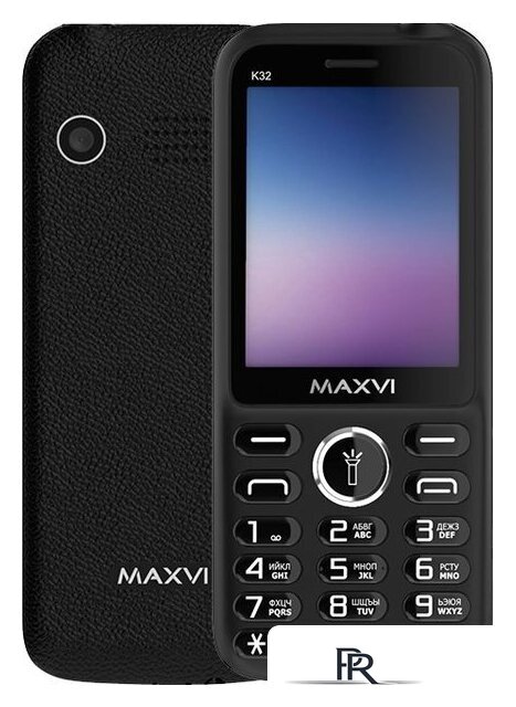 Кнопочный телефон Maxvi K32 (черный) - Изображение №1 — Интернет-магазин ПроЗаказ
