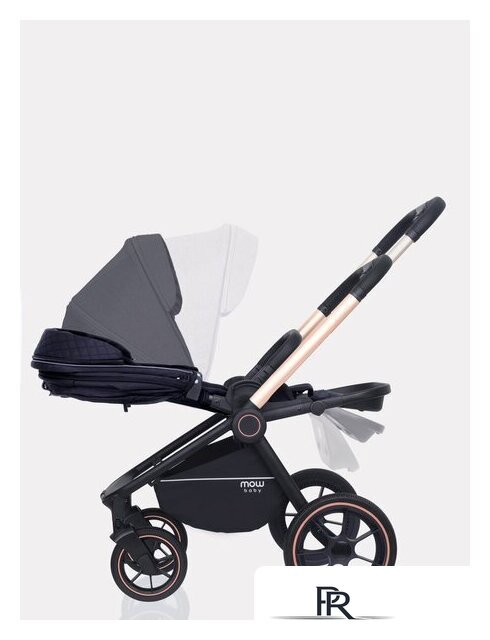 Универсальная коляска Rant MOWbaby Zoom PU (3 в 1, gold black) - Изображение №6 — Интернет-магазин ПроЗаказ