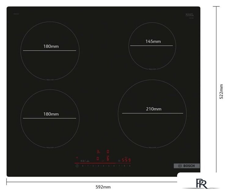 Варочная панель Bosch Serie 6 PIE61RHB1E - Изображение №4 — Интернет-магазин ПроЗаказ