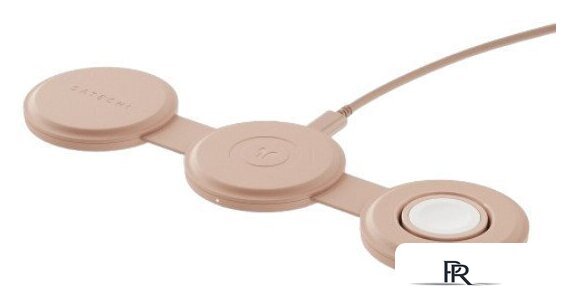 Беспроводное зарядное Satechi OntheGo 3-in-1 Charger ST-QTG31R (розовый) - Изображение №1 — Интернет-магазин ПроЗаказ