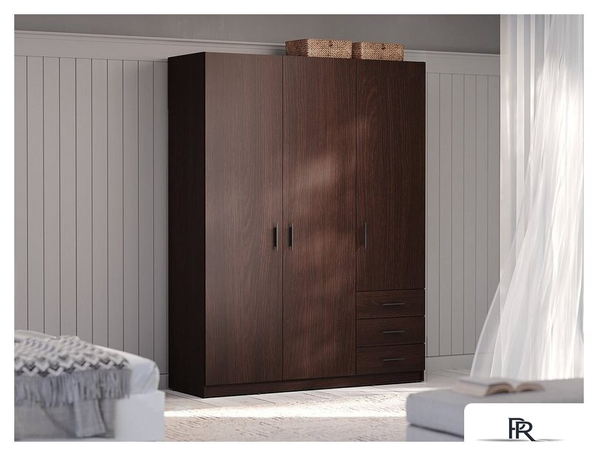 Шкаф распашной Involux Престон 226H022 (венге) - Изображение №4 — Интернет-магазин ПроЗаказ