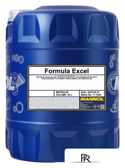 Моторное масло Mannol Formula Excel 5W-40 SN 20л - Изображение №1 — Интернет-магазин ПроЗаказ