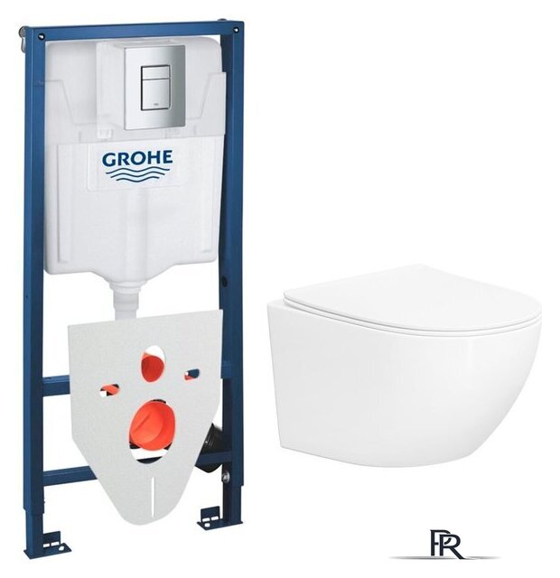 Унитаз подвесной Lauter Sulzdorf + GROHE Rapid SL 38772001 + панель GROHE 37131000 (белый с микролифтом) - Изображение №1 — Интернет-магазин ПроЗаказ
