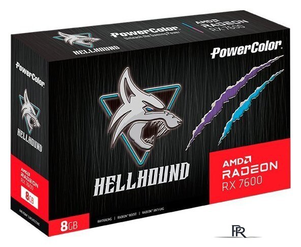 Видеокарта PowerColor Hellhound Radeon RX 7600 8GB GDDR6 RX 7600 8G-L/OC - Изображение №3 — Интернет-магазин ПроЗаказ