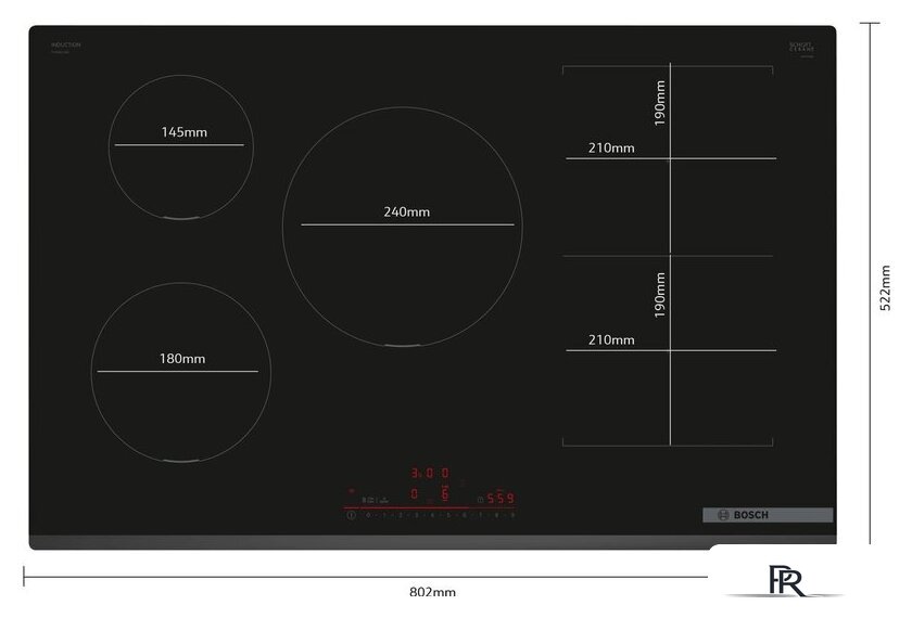 Варочная панель Bosch Serie 6 PVW831HB1E - Изображение №5 — Интернет-магазин ПроЗаказ