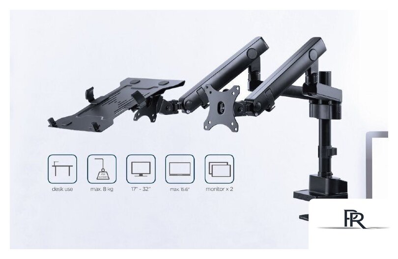 Кронштейн для монитора Gembird MA-DA3-02 - Изображение №13 — Интернет-магазин ПроЗаказ