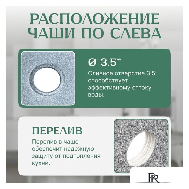 Кухонная мойка Saniteco Fortis (графит) - Изображение №2 — Интернет-магазин ПроЗаказ