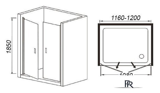 Душевая дверь WeltWasser WW600 600K2-120 - Изображение №4 — Интернет-магазин ПроЗаказ