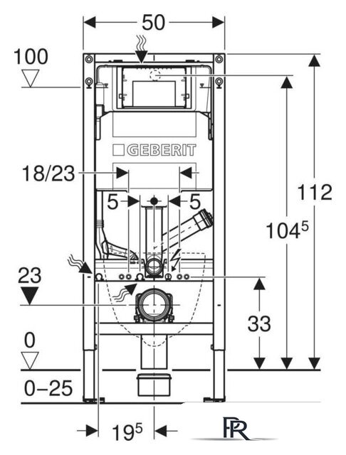Инсталляция для унитаза Geberit Duofix 111.364.00.6 - Изображение №3 — Интернет-магазин ПроЗаказ