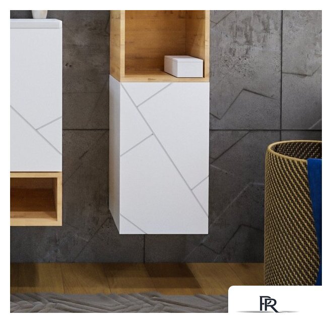  Бриклаер Шкаф-полупенал Кристалл 60 (белый) - Изображение №3 — Интернет-магазин ПроЗаказ