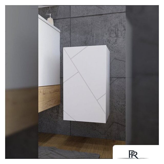  Бриклаер Шкаф-полупенал Кристалл 60 (белый) - Изображение №2 — Интернет-магазин ПроЗаказ