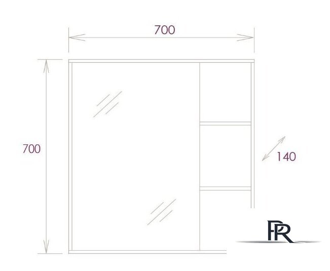  Onika Шкаф с зеркалом Тимбер 70.00 207045 - Изображение №5 — Интернет-магазин ПроЗаказ