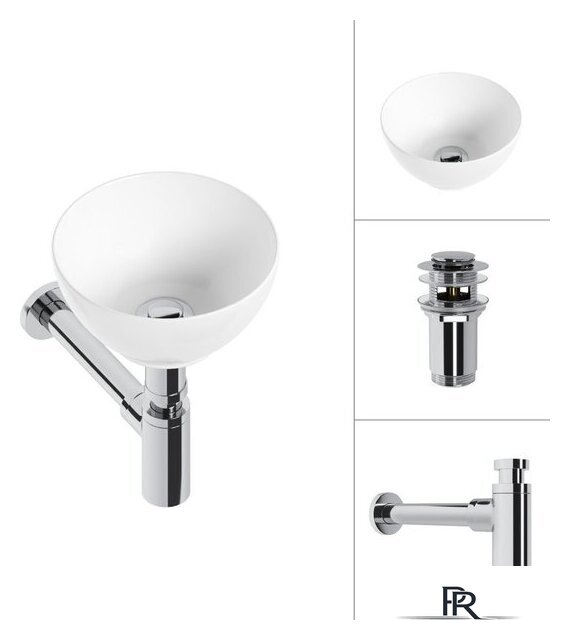 Умывальник Lauter 21601E + клапан 21190CH + сифон 21635CH (хром) - Изображение №1 — Интернет-магазин ПроЗаказ