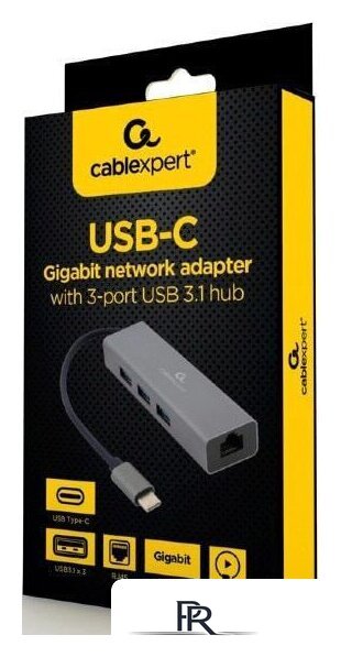 USB-хаб Cablexpert A-CMU3-LAN-01 - Изображение №2 — Интернет-магазин ПроЗаказ