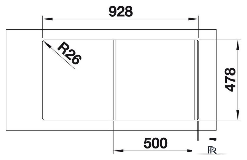 Кухонная мойка Blanco Lantos 5 S-IF 517281 (нержавеющая сталь) - Изображение №4 — Интернет-магазин ПроЗаказ