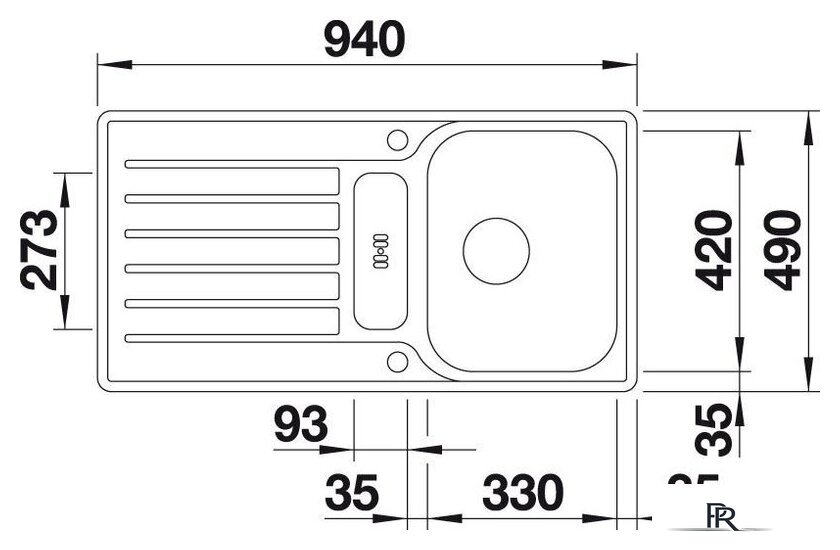 Кухонная мойка Blanco Lantos 5 S-IF 517281 (нержавеющая сталь) - Изображение №3 — Интернет-магазин ПроЗаказ