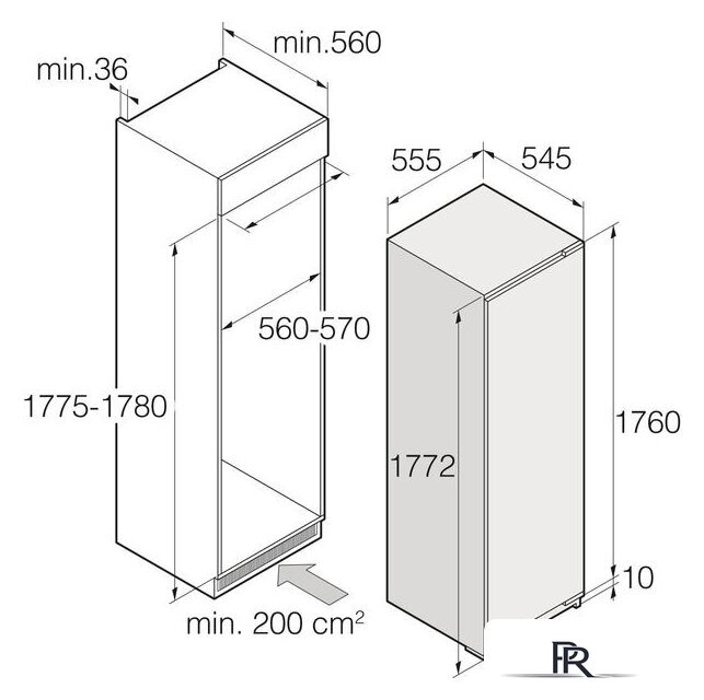 Однокамерный холодильник ASKO R31842I - Изображение №2 — Интернет-магазин ПроЗаказ