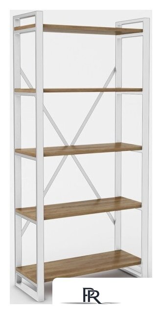 Стеллаж Hype Mebel Стандарт-2 80x200 (белый/дуб галифакс олово) - Изображение №1 — Интернет-магазин ПроЗаказ