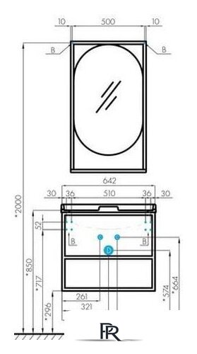  Акватон Тумба Фабрик 65 под умывальник Джой-3 (дуб эндгрейн) - Изображение №4 — Интернет-магазин ПроЗаказ