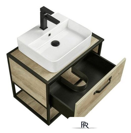  Акватон Тумба Фабрик 65 под умывальник Джой-3 (дуб эндгрейн) - Изображение №3 — Интернет-магазин ПроЗаказ